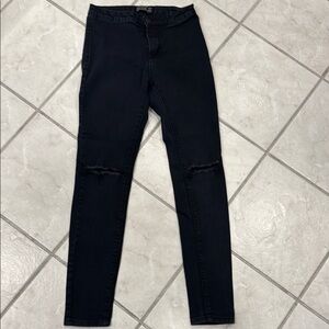 American Bazi size 2/4 Women's Black Distressed skinny high waisted pants